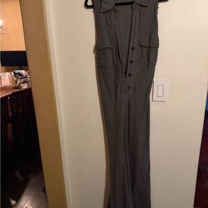 Zara Olive Utility Sleeveless Jumpsuit